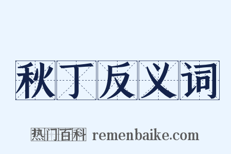 秋丁反义词是什么意思的图片